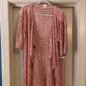 LuLaRoe Pink White Leopard Accordion Shirley